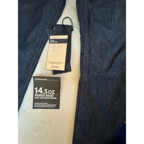 The Unbranded Brand Jeans Mens 32x32 UB301- Straight Fit Raw Selvedge Denim - Picture 2 of 5